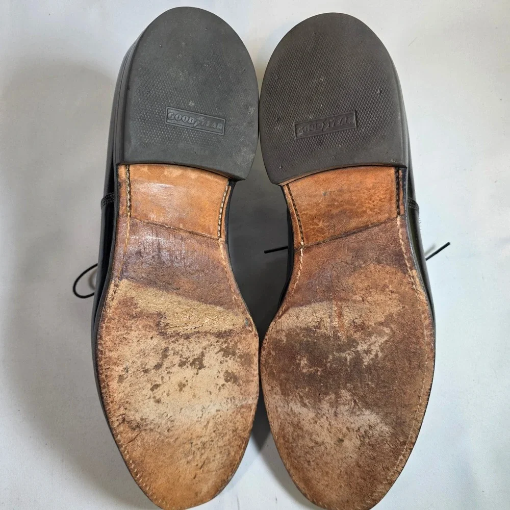 Allen‎ Edmonds Byron Black Leather Cap Toe Oxford Dress Shoes Mens 12 D